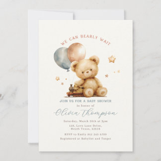 Teddy Bear Baby Shower Invitation Einladung