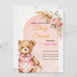 Teddy Bear Baby Shower Invitation  Einladung