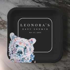 Teddy Bear Baby Shower Paper Plate Pappteller
