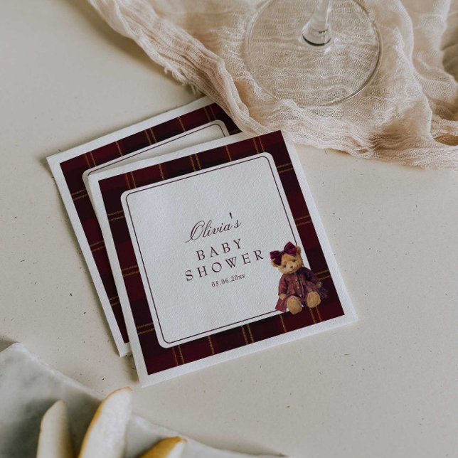 Teddy Bear Baby Shower  Serviette (Von Creator hochgeladen)