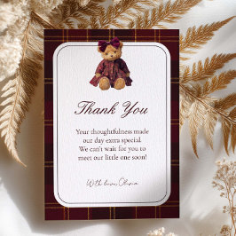Teddy Bear Baby Shower Thank You Card Dankeskarte