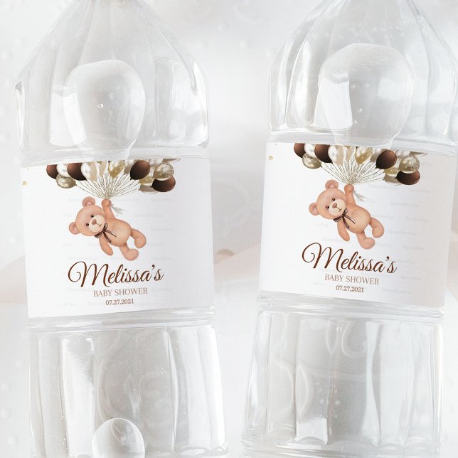 Teddy Bear Baby Shower Wir können kaum warten (Teddy Bear Baby Shower Water Bottle Label, We Can Barely Wait Bottle Label, Baby Shower Bottle Wraps)