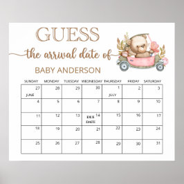 Teddy Bear Baby Showrate Terminkalender Poster