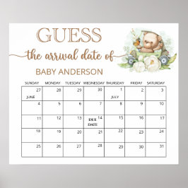 Teddy Bear Baby Showrate Terminkalender Poster