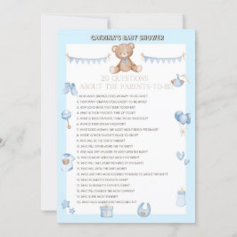 Teddy Bear Baby Showroom - Bearbeitbarer Name, 12x Einladung