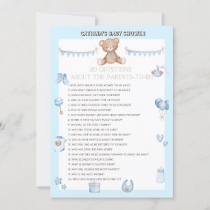 Teddy Bear Baby Showroom - Bearbeitbarer Name, 12x Einladung