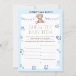 Teddy Bear Baby Showroom - Bearbeitbarer Name, 12x Einladung