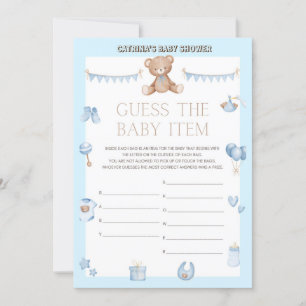 Teddy Bear Baby Showroom - Bearbeitbarer Name, 12x Einladung