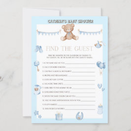 Teddy Bear Baby Showroom - Bearbeitbarer Name, 12x Einladung