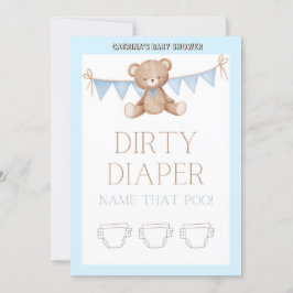 Teddy Bear Baby Showroom - Bearbeitbarer Name, 12x Einladung