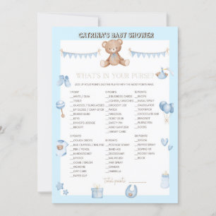 Teddy Bear Baby Showroom - Bearbeitbarer Name, 12x Einladung