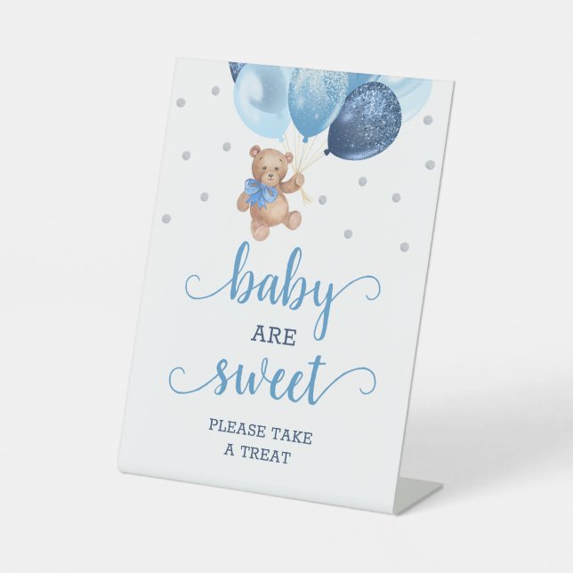 Teddy Bear Baby Sweet Nehmen Sie eine Leckerei Bab Sockelschild (Vorderseite)