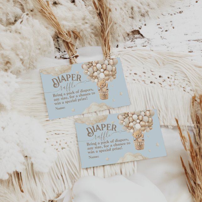 Teddy Bear Ballon Bearly Wait Baby Dusche Winzer Begleitkarte (Von Creator hochgeladen)