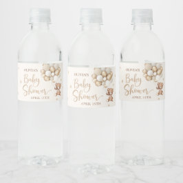 Teddy Bear Balloon Baby Dusche Wasser Flasche Etik