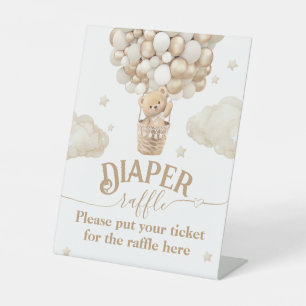 Teddy Bear Balloon Baby Duwer Windel-Gewinnspiel Sockelschild
