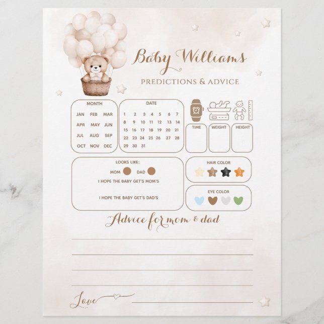 Teddy Bear Balloon Baby Shooting Game (Vorderseite)