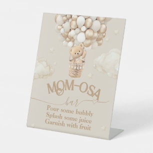 Teddy Bear Balloon Baby Show Bar Sockelschild