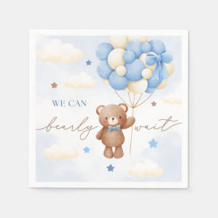 Teddy Bear Balloon Babydusche Napkins Serviette