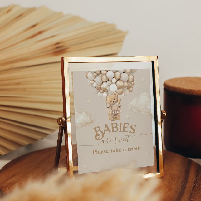 Teddy Bear Balloon Babydusche Sweet Leckerei Poster (Von Creator hochgeladen)