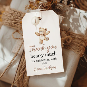 Teddy Bear Balloon Beary Boy Birthday Vielen Dank Geschenkanhänger