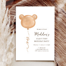 Teddy Bear Balloon Beary First Birthday Party
