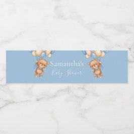Teddy Bear Balloon Blue Babydusche