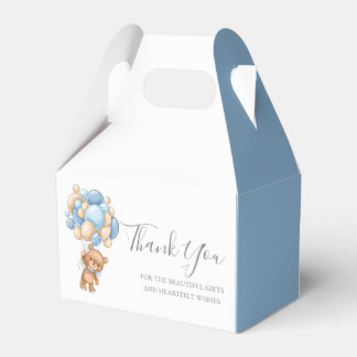 Teddy Bear Balloon Blue Favor Box Geschenkschachtel