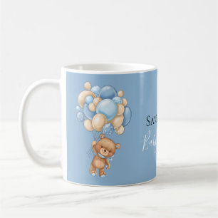 Teddy Bear Balloon Blue Kaffeetasse