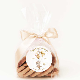 Teddy Bear Balloons Babydusche bevorzugt Dekoratio Runder Aufkleber