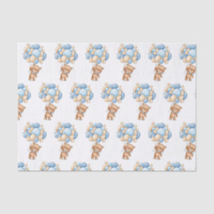 Teddy Bear Balloons Babydusche Tissue Seidenpapier