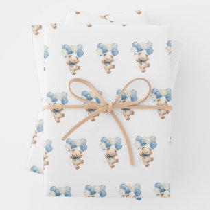 Teddy Bear Balloons können wir frühzeitig abwarten Geschenkpapier Set