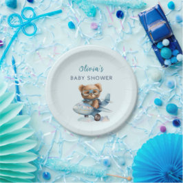 Teddy Bear Bear Bearly Wait Baby Dusche Pappteller