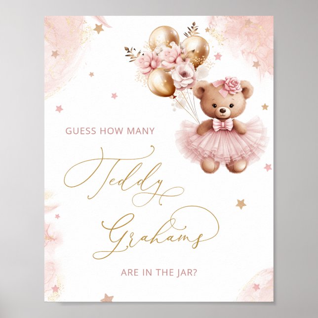 Teddy Bear Bear Guess How Many Grahams Poster (Vorne)