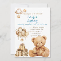 Teddy Bear Beige Balloon Geburtstag