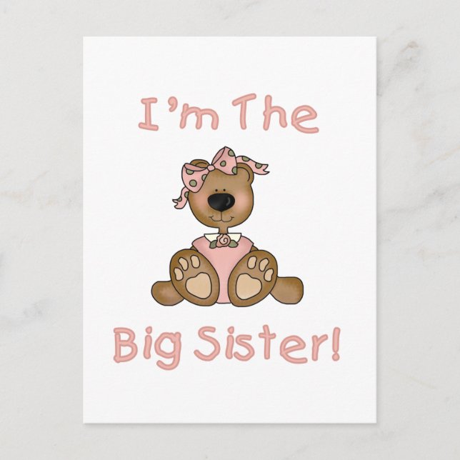 Teddy Bear Big Sister Tshirts und Geschenke Postkarte (Vorderseite)