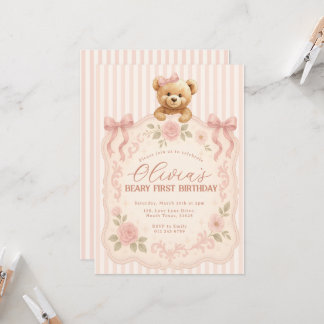Teddy Bear Birthday Invitation Einladung
