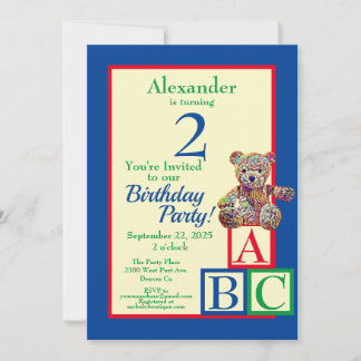 Teddy Bear Birthday Party Einladung