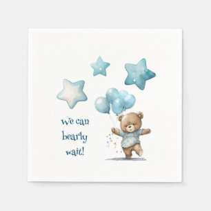 Teddy Bear Blue Baby Boy Dusche Teller Serviette