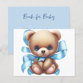 Teddy Bear Blue Baby Dusche Buchungsanfrage Begleitkarte