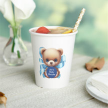 Teddy Bear Blue Baby Dusche