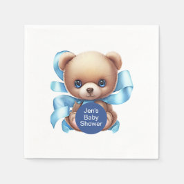 Teddy Bear Blue Baby Dusche Serviette