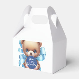 Teddy Bear Blue Baby Dusche Thema Gefallen Box Geschenkschachtel