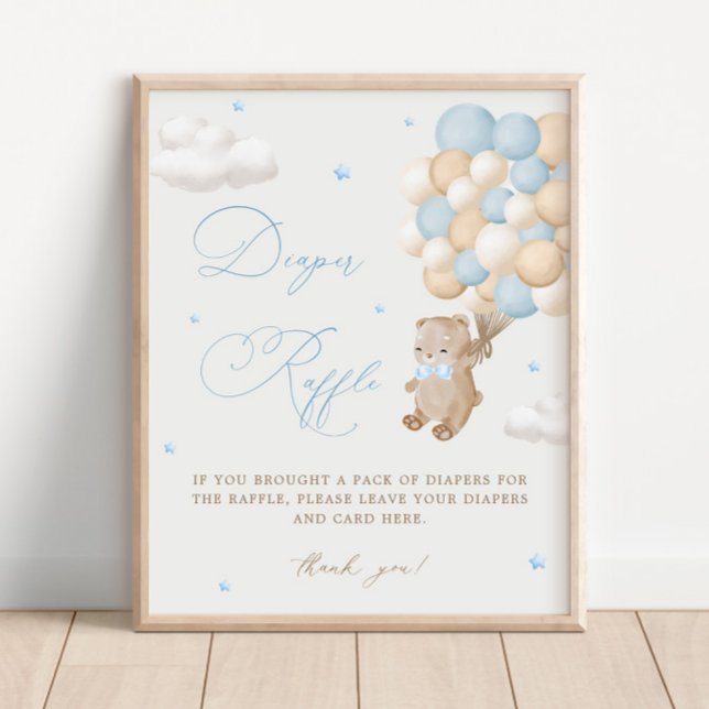 Teddy Bear Blue Baby Dusche Windelwanne Windelwann Poster (Von Creator hochgeladen)