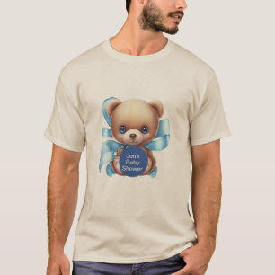 Teddy Bear Blue Personalisiert Baby Dusche T - Shi T-Shirt