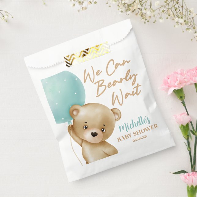 Teddy Bear Blue Wir können frühzeitig abwarten Bab Geschenktütchen (Versiegelt)