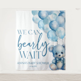 Teddy Bear Blue Wir können frühzeitig abwarten Bab Wandteppich