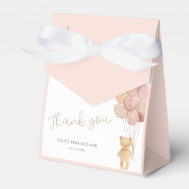 Teddy Bear Blush Beige Balloons Babydusche Geschenkschachtel