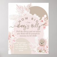 Teddy Bear Boho Girl Baby Shower rät Bauchspiel