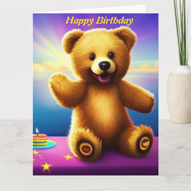 Teddy Bear Bonne carte d'anniversaire (Devant)