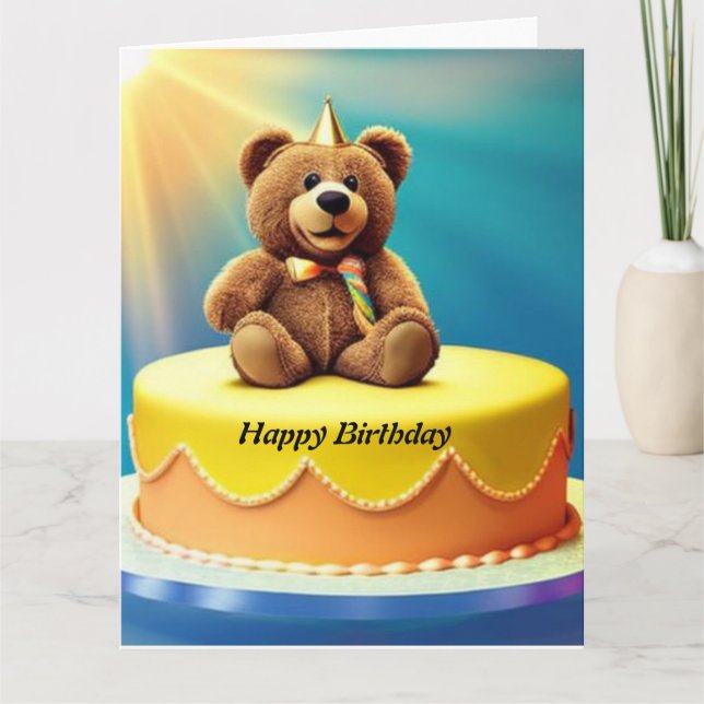 Teddy Bear Bonne carte d'anniversaire (Devant)
